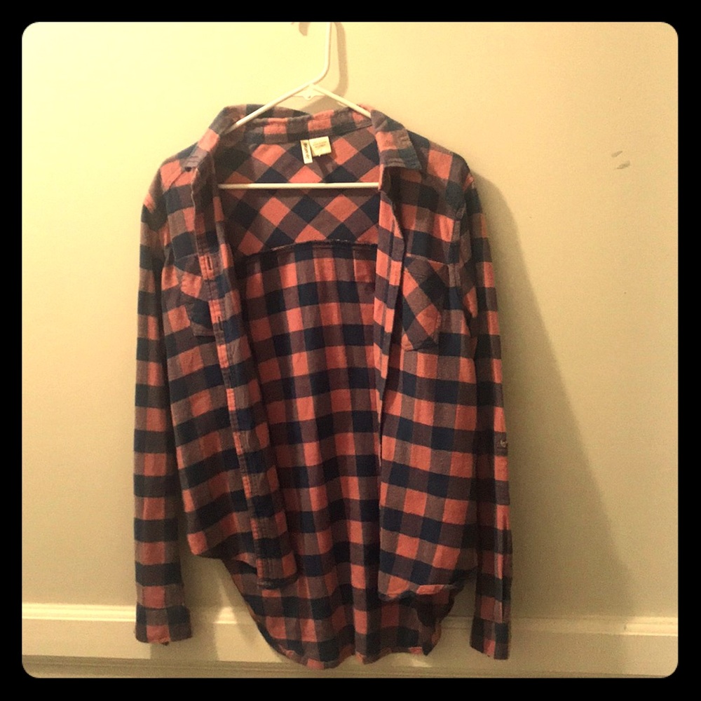 Causal plaid coat